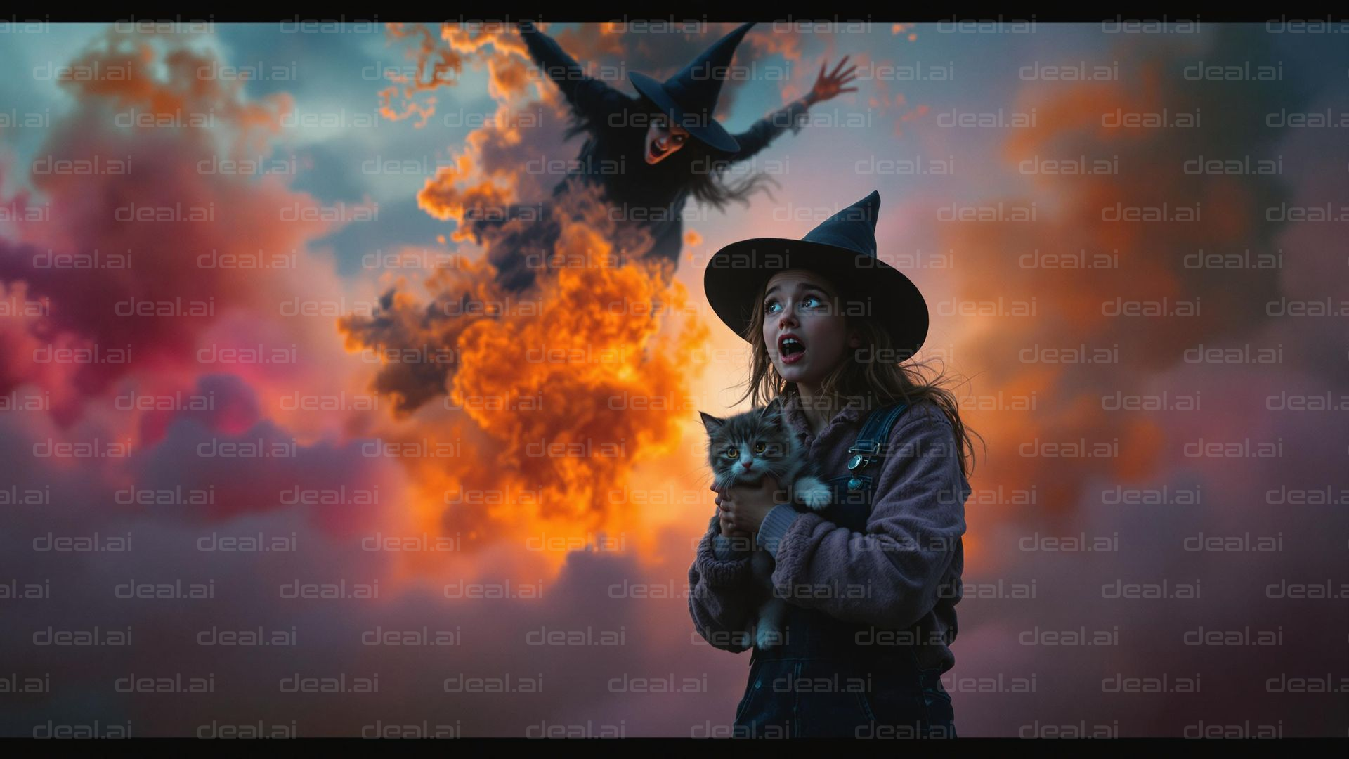 "Witchy Encounter at Sunset"