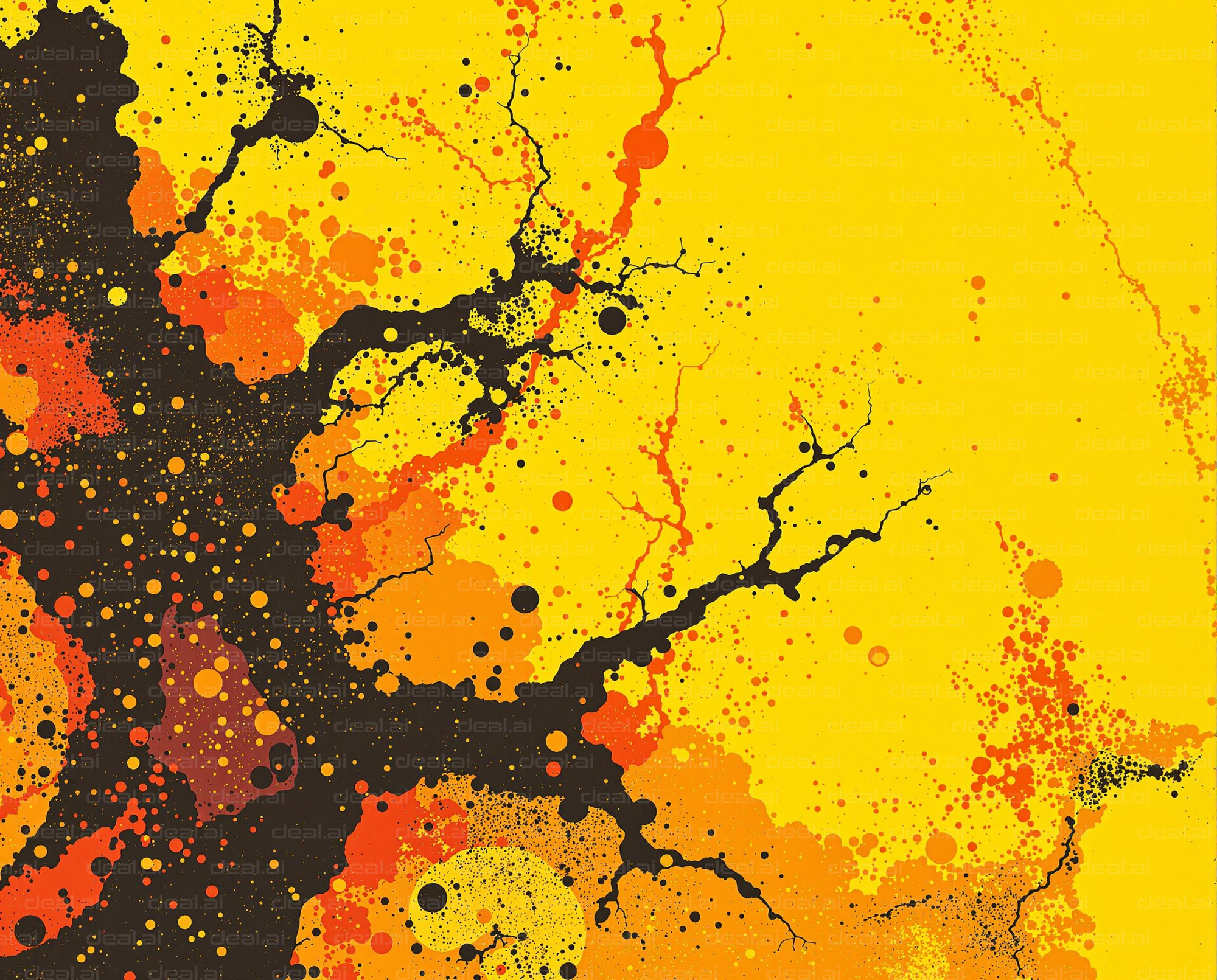 Vibrant Abstract Splatter Art
