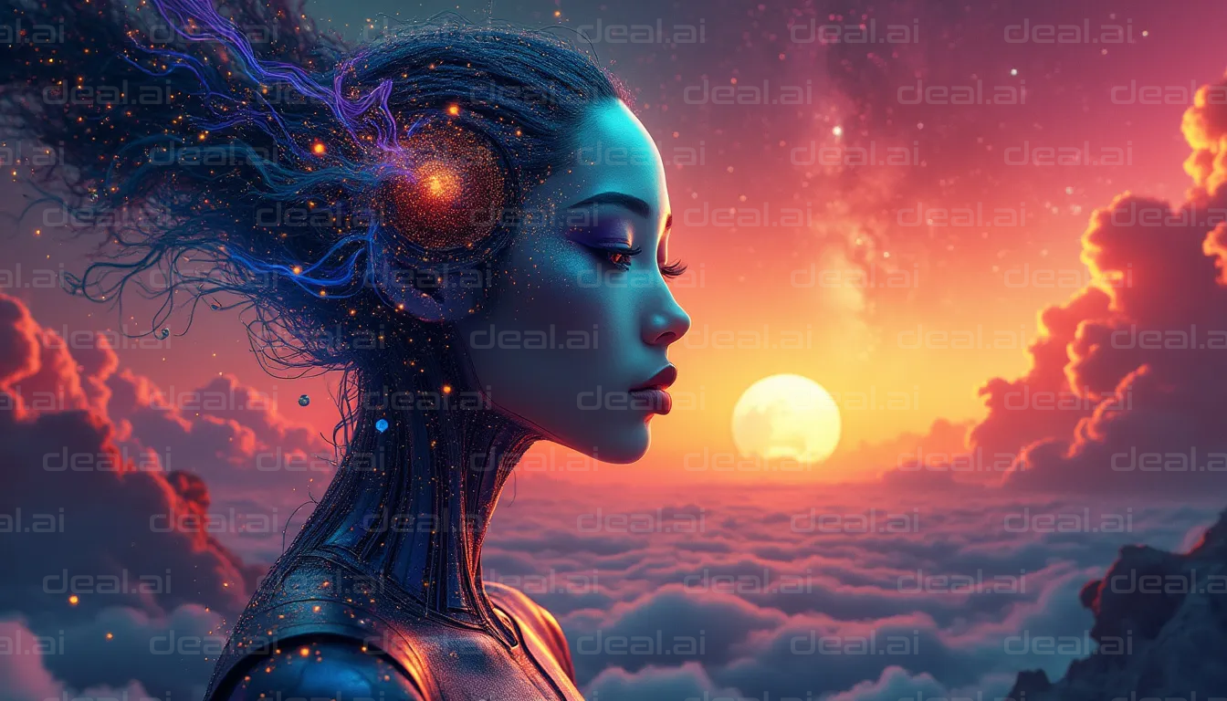 "Cybernetic Dawn Dreamscape"