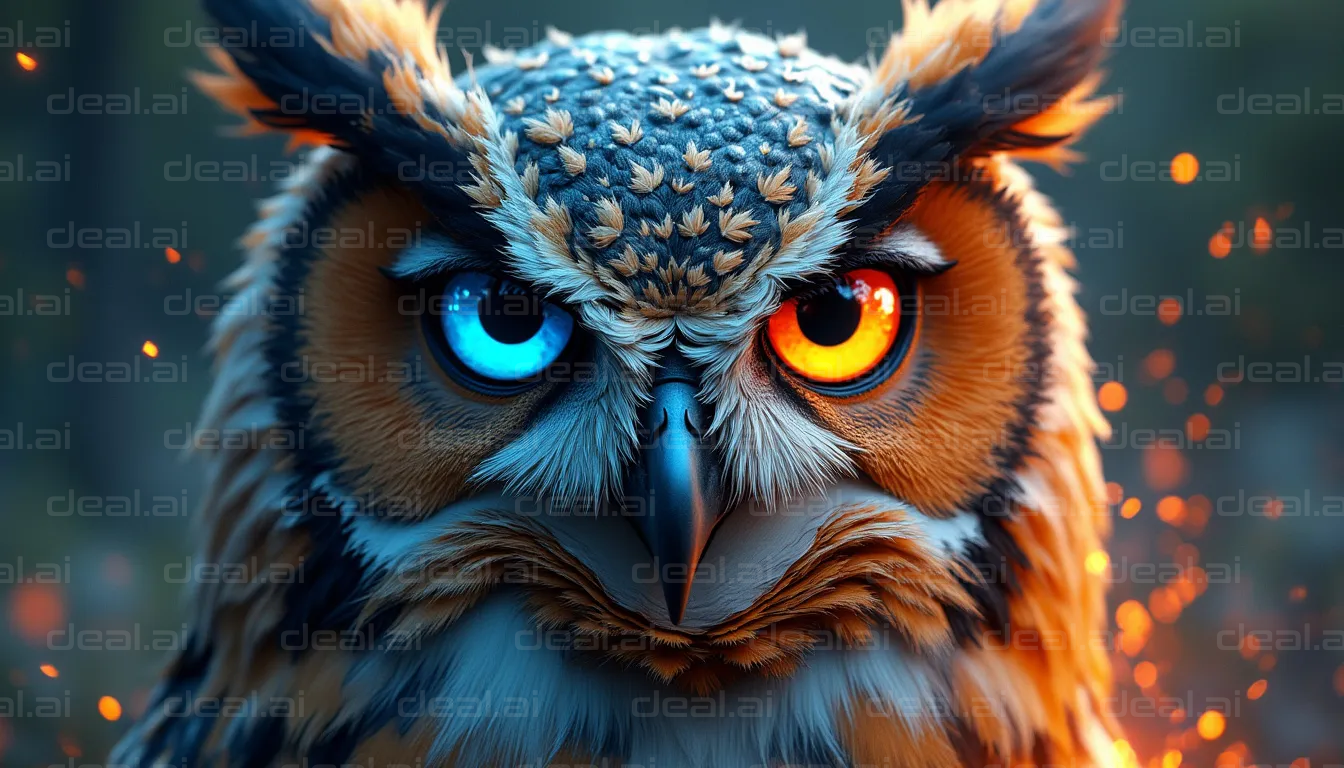 Fiery and Icy Owl's Gaze