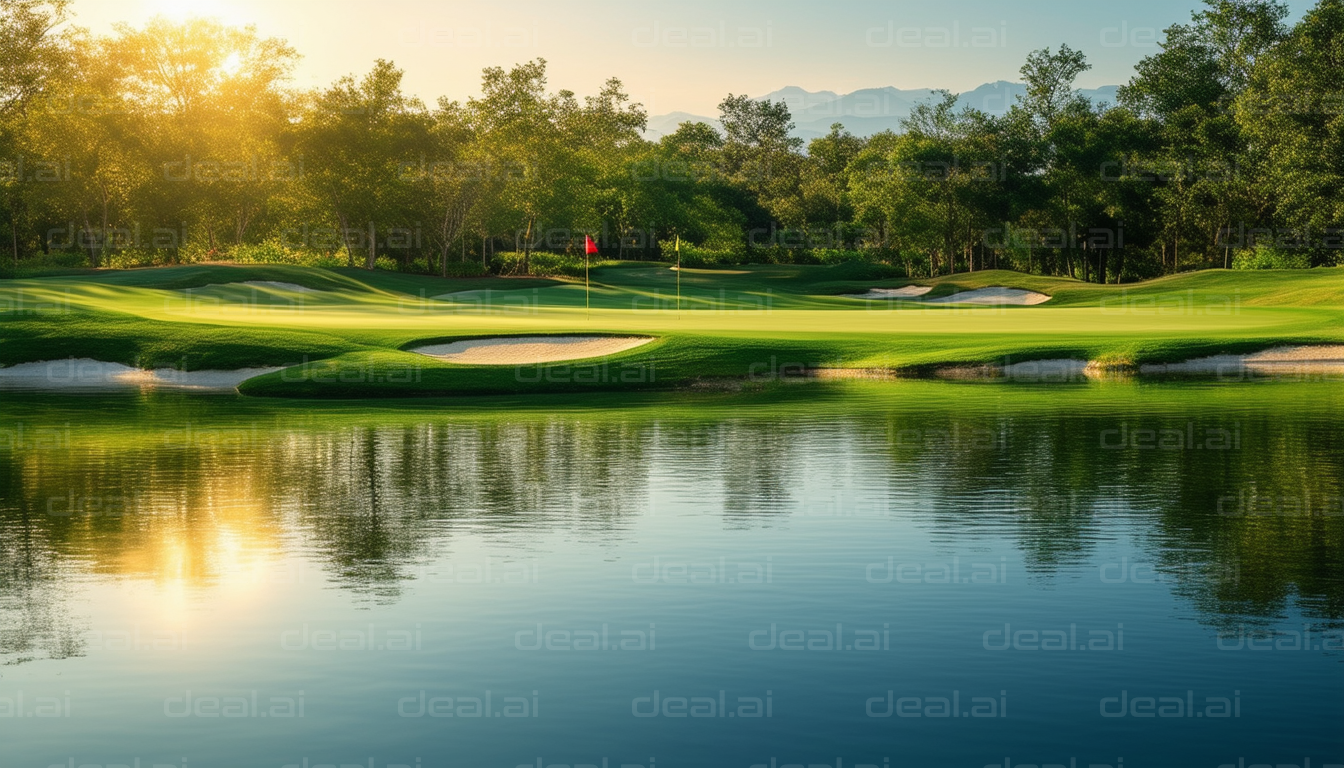 "Sunlit Serenity on the Golf Course"