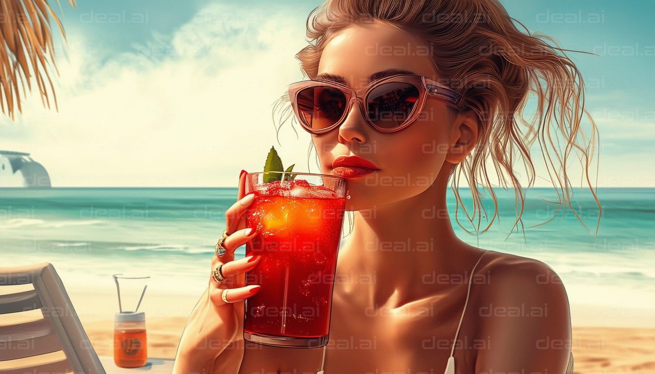 "Summer Breeze and Beach Drinks"