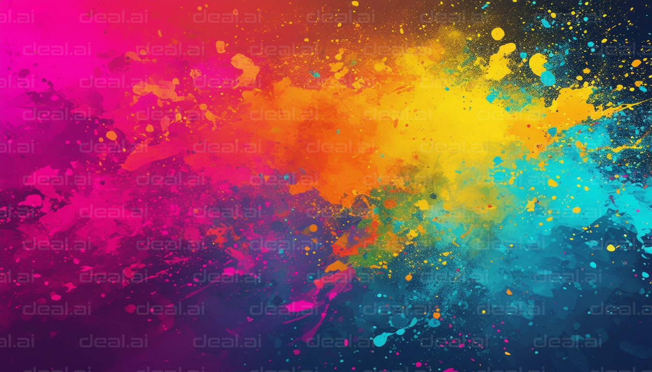 Vivid Color Splash Abstract Art