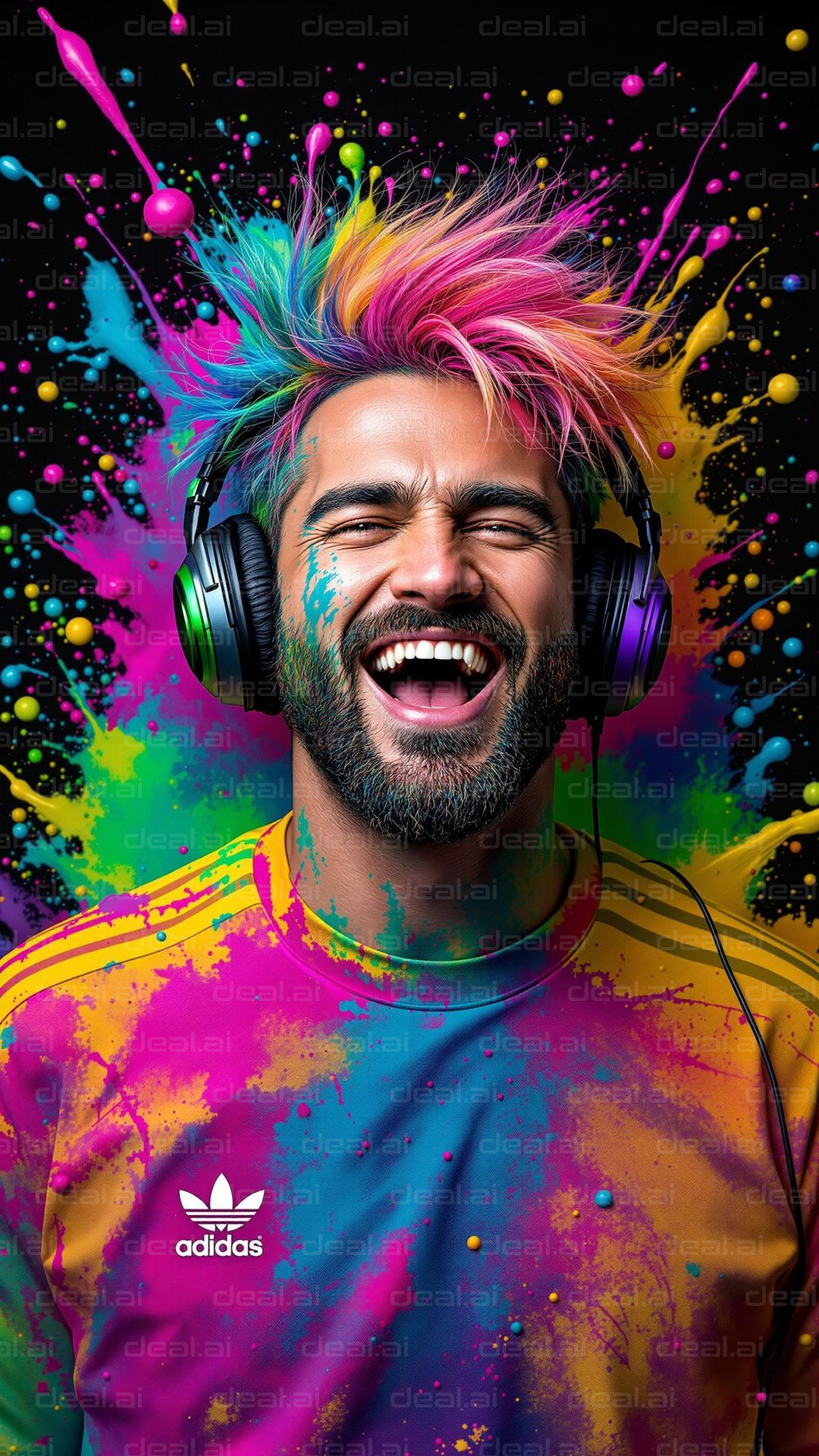 Vibrant Joy: Colorful Headphones Bliss