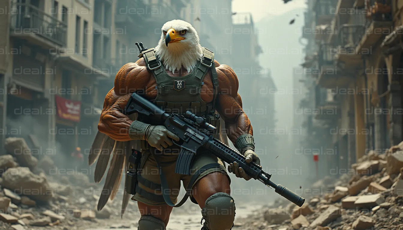 Eagle Warrior in a Battle Zone