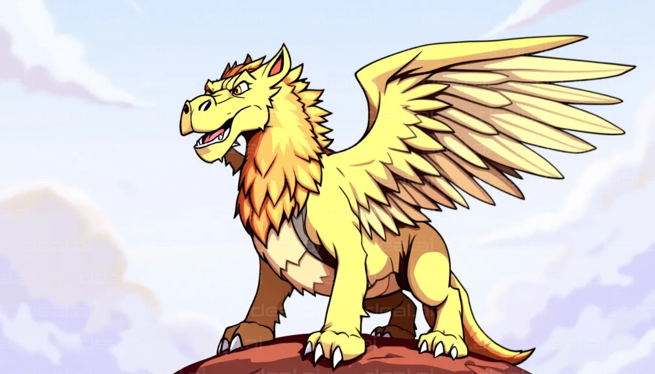 "Majestic Gryphon Roaring Proudly"