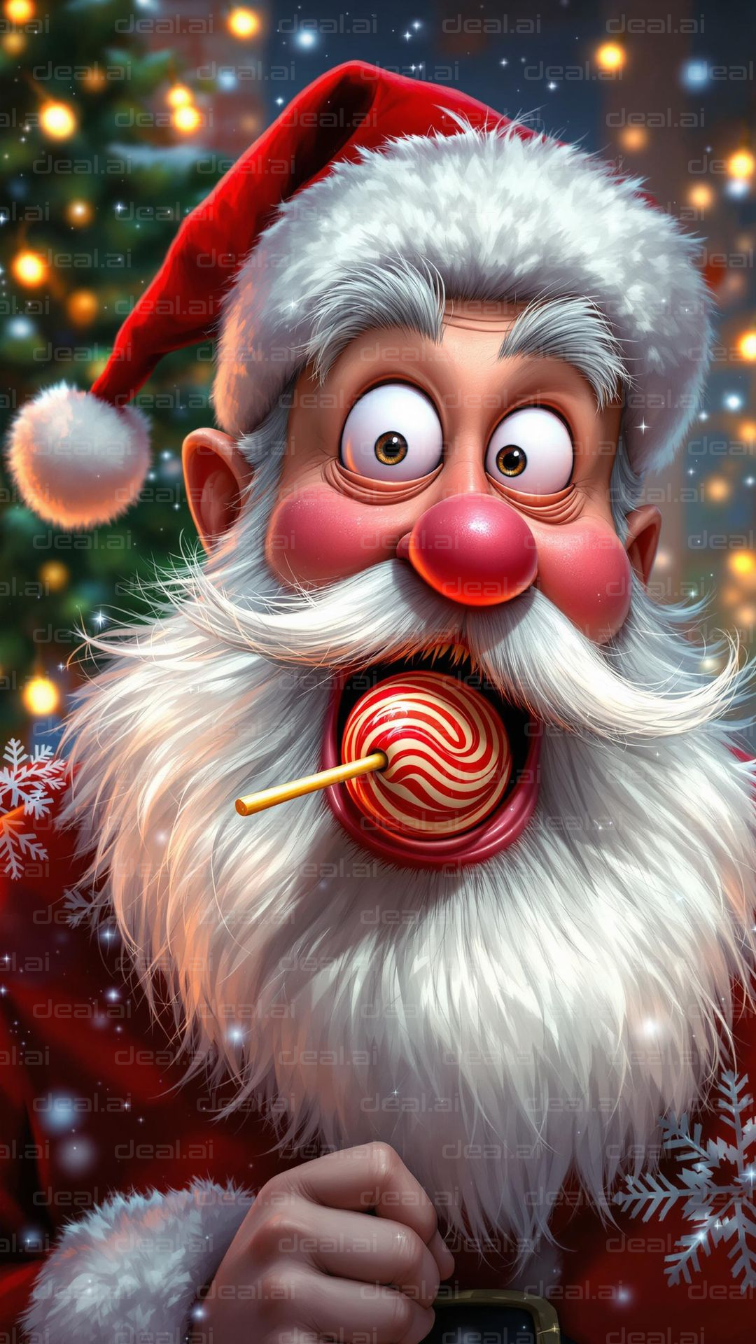 Jolly Santa with a Candy Swirl.
