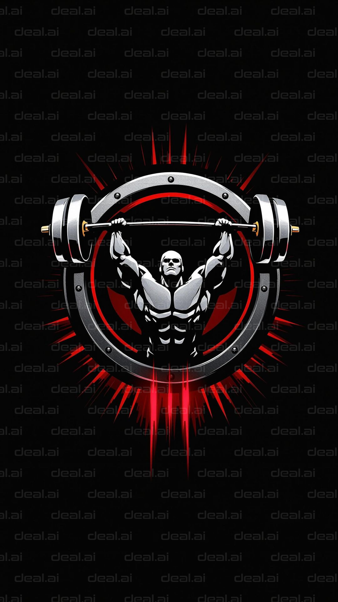 "Powerful Weightlifter Logo"