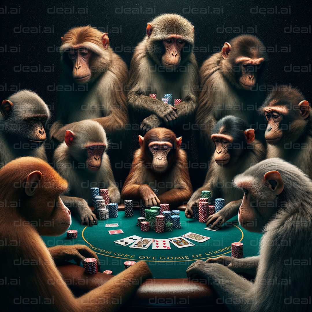 "Monkeys Playing Poker Night"