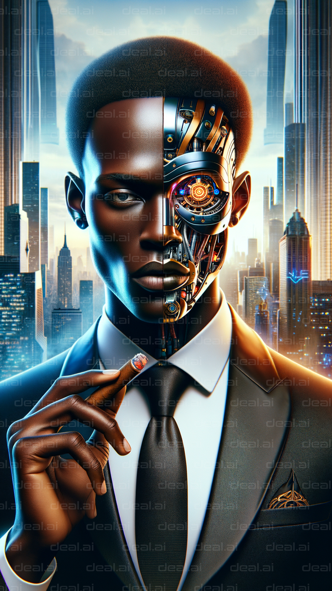 "Half Human, Half Cyborg: A Futuristic Vision"