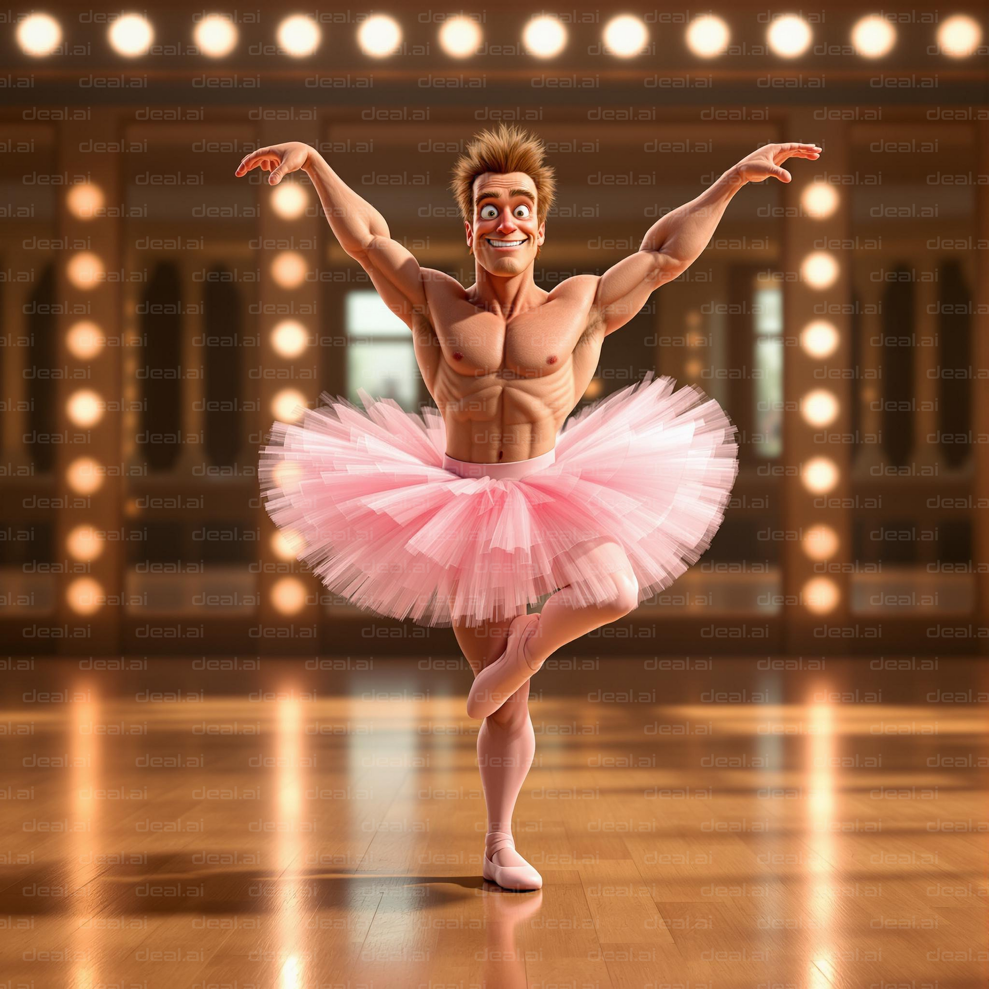 Ballet Humor in Tutu and Muscles