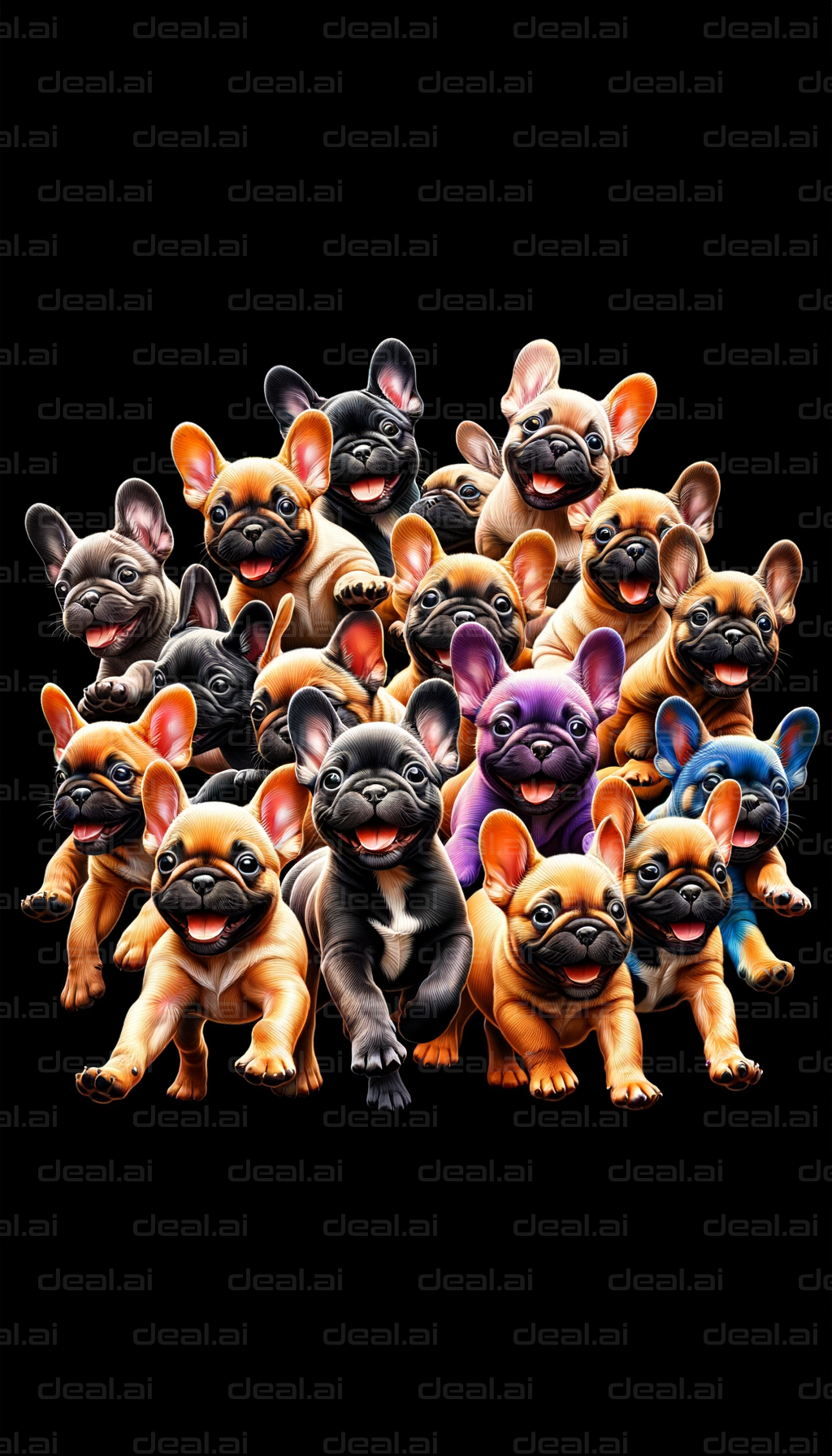 Colorful French Bulldog Puppies Fun!