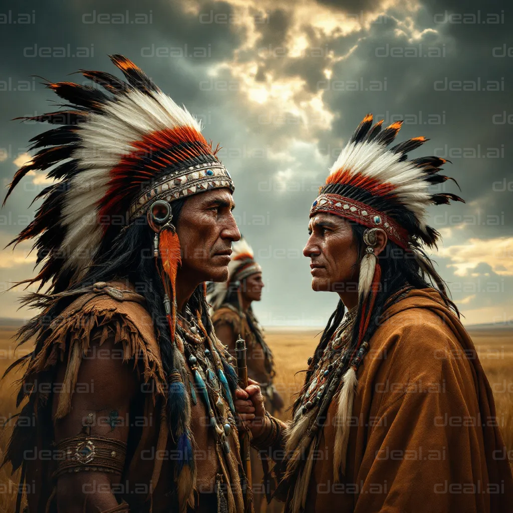 Native Chiefs in the Sunset Plains