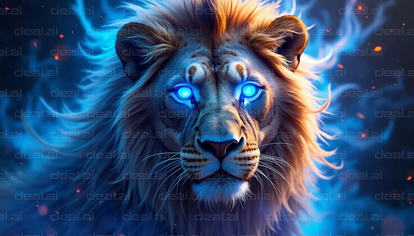 "Enchanted Blue-Eyed Lion"