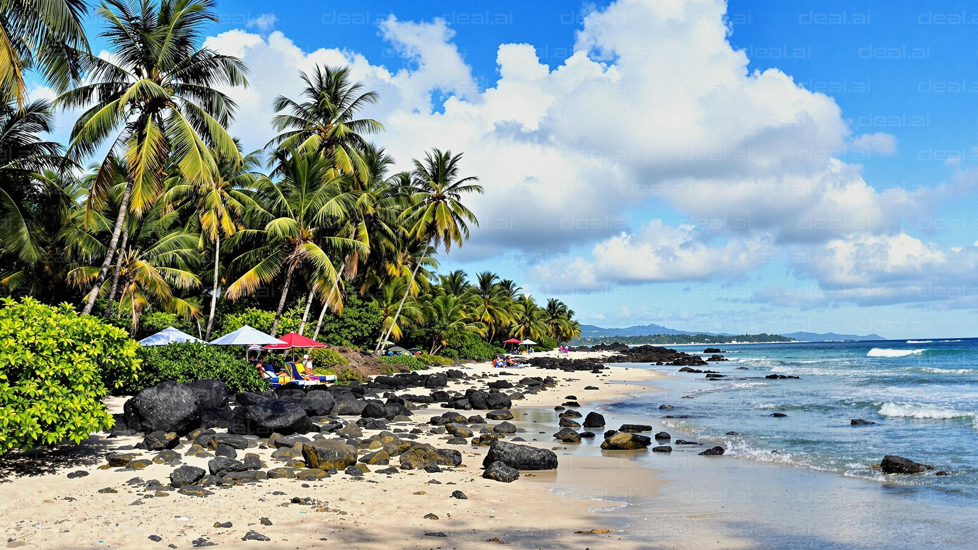 Tropical Beach Paradise Scene