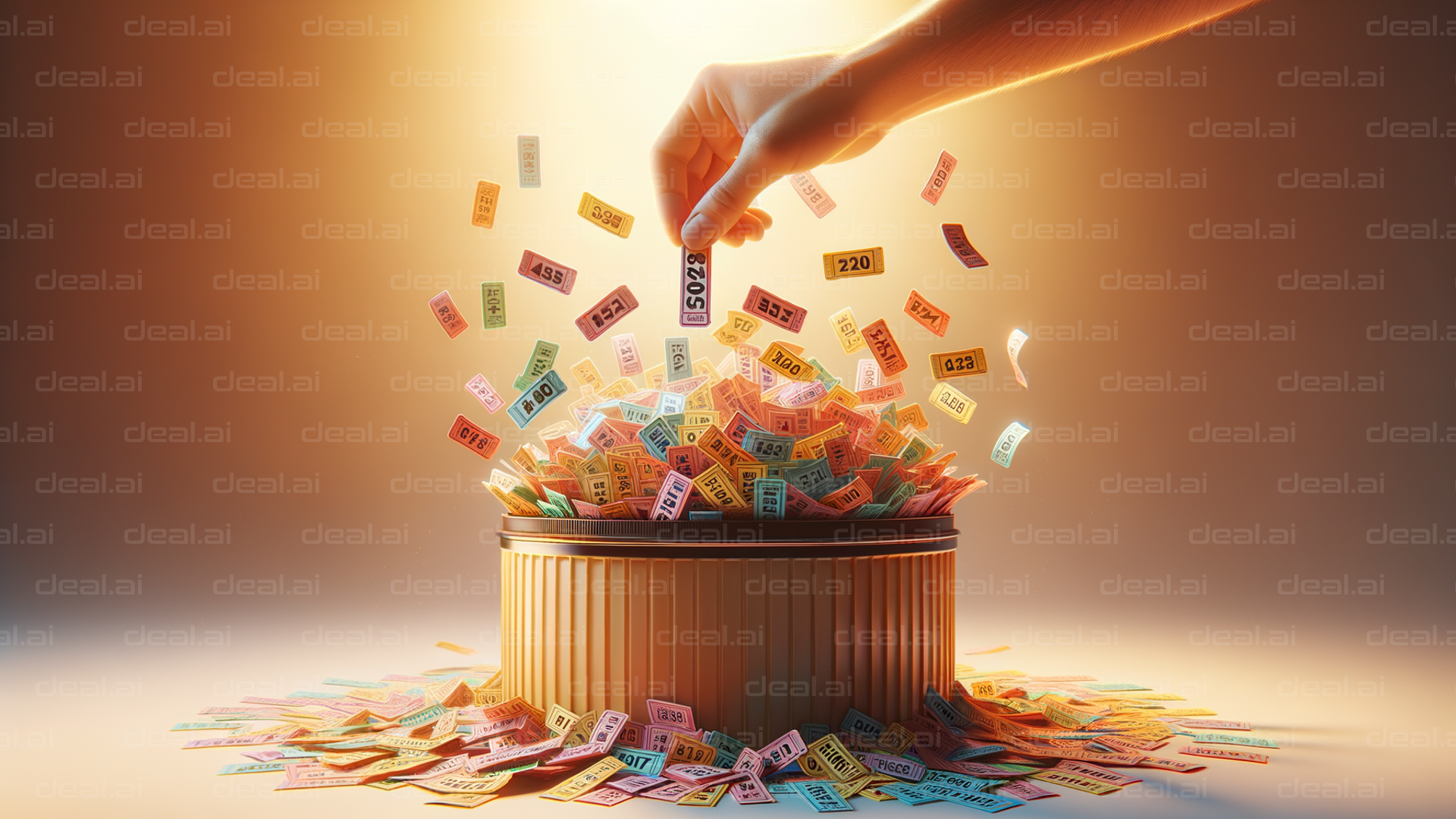 Hand Picking Raffle Ticket