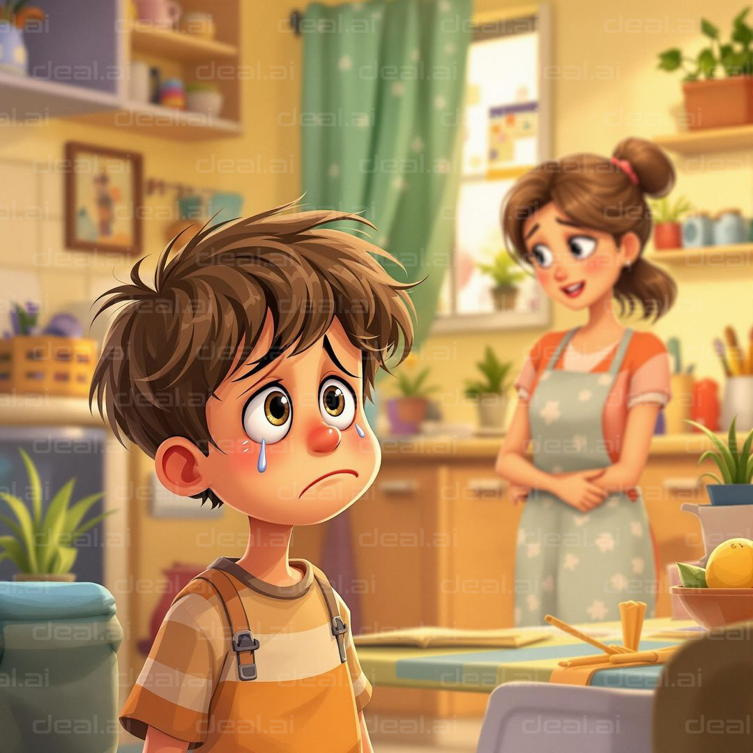 "Teary Moment in the Kitchen"