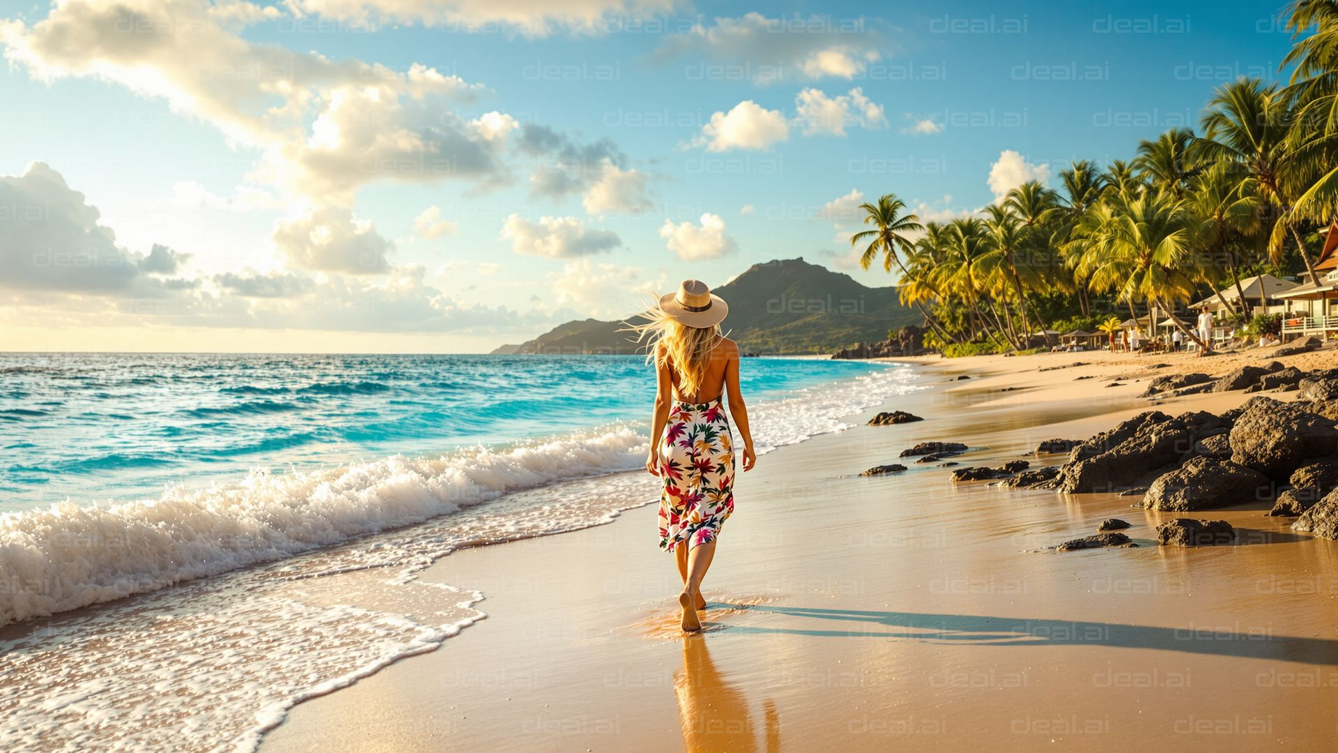 Strolling Along Tropical Paradise