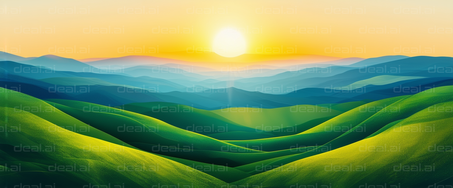 Sunrise over Rolling Hills