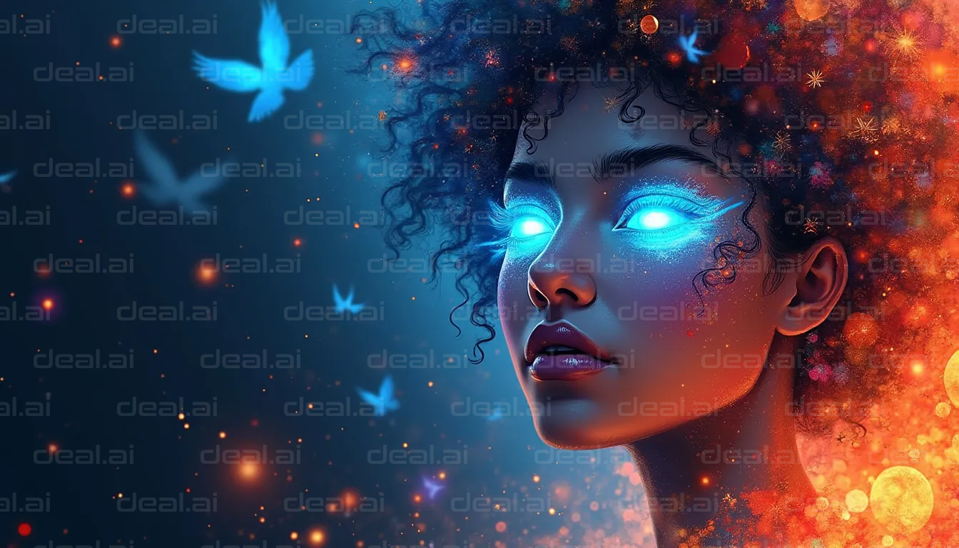 "Ethereal Glow and Cosmic Magic"