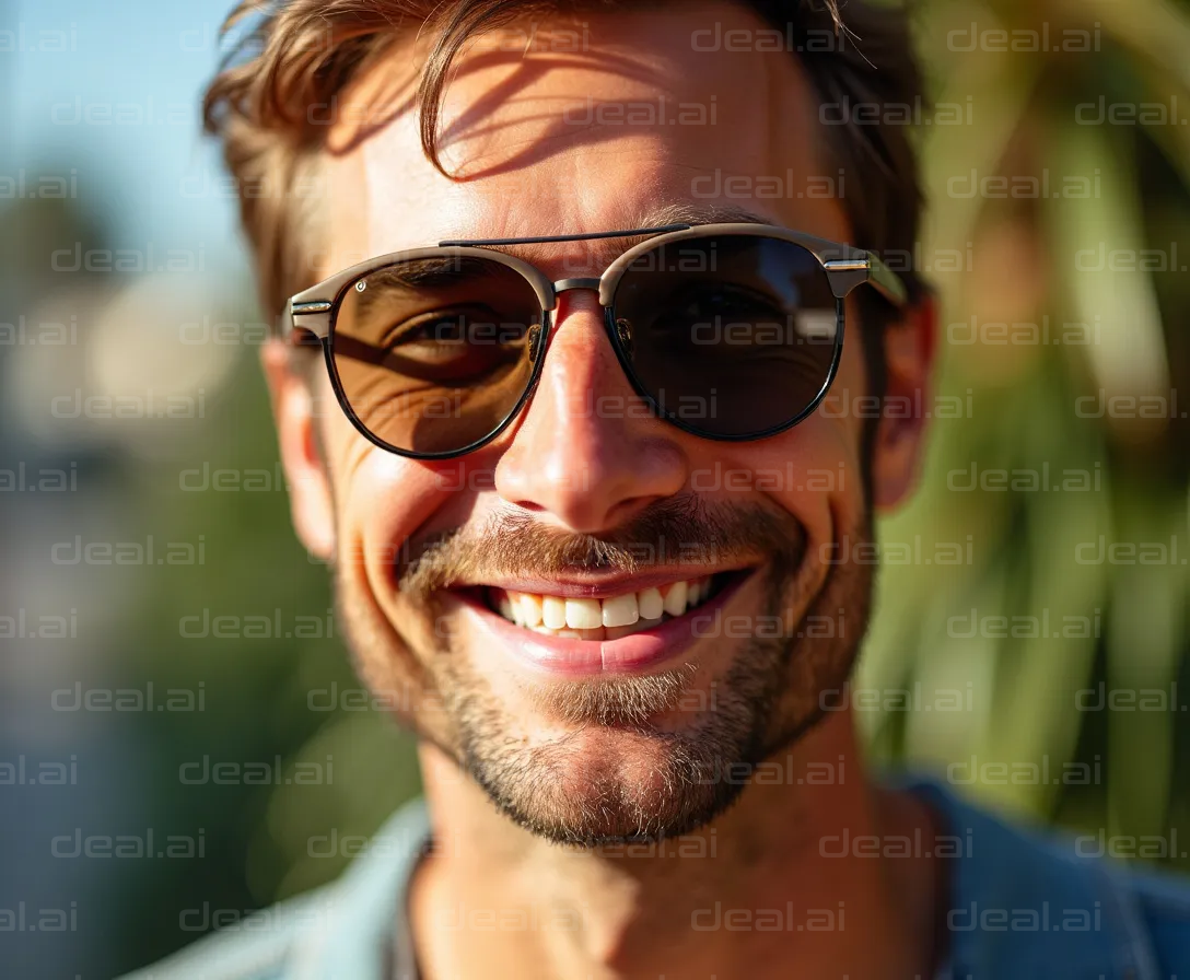 Man Smiling in Sunglasses