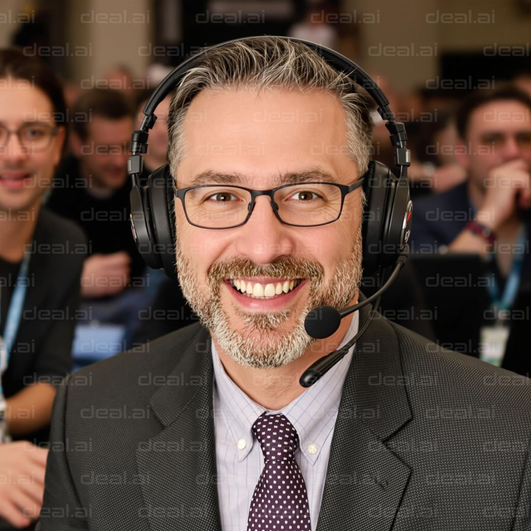 Smiling Host with Headset