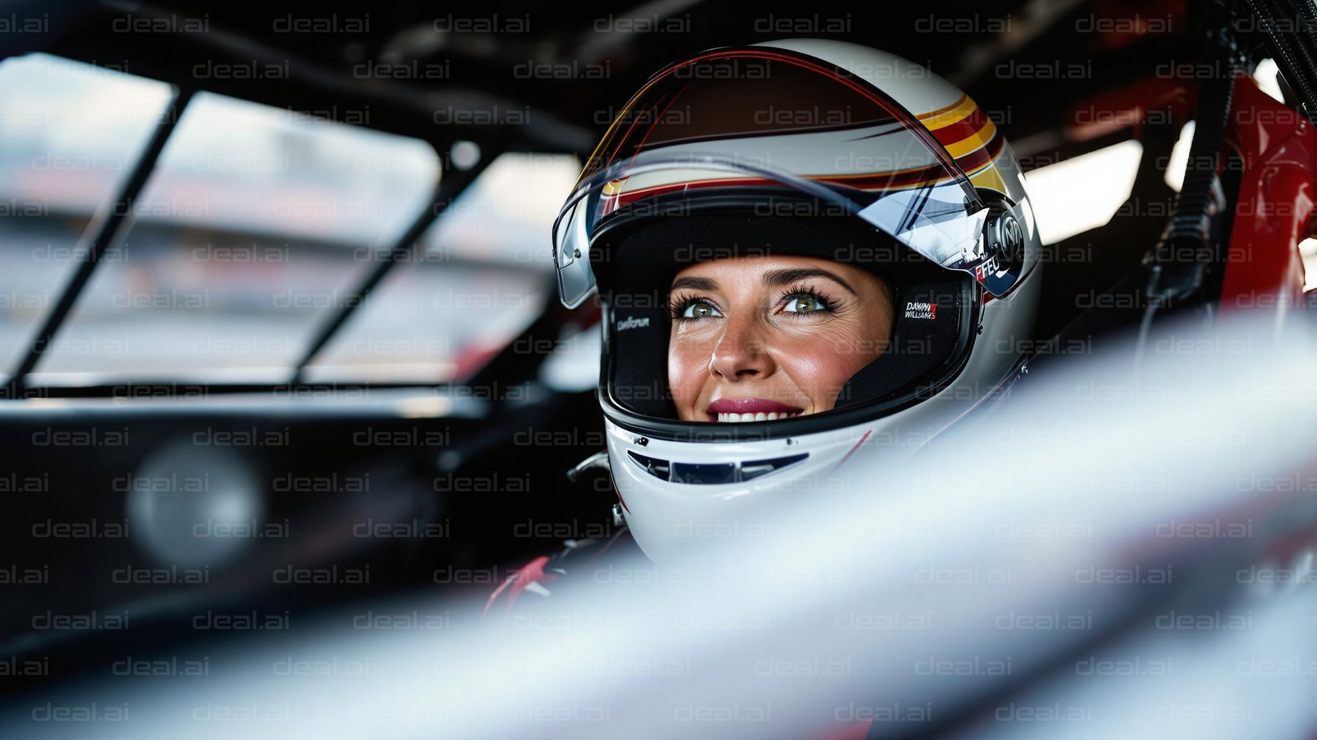 Smiling Racer Ready for Action