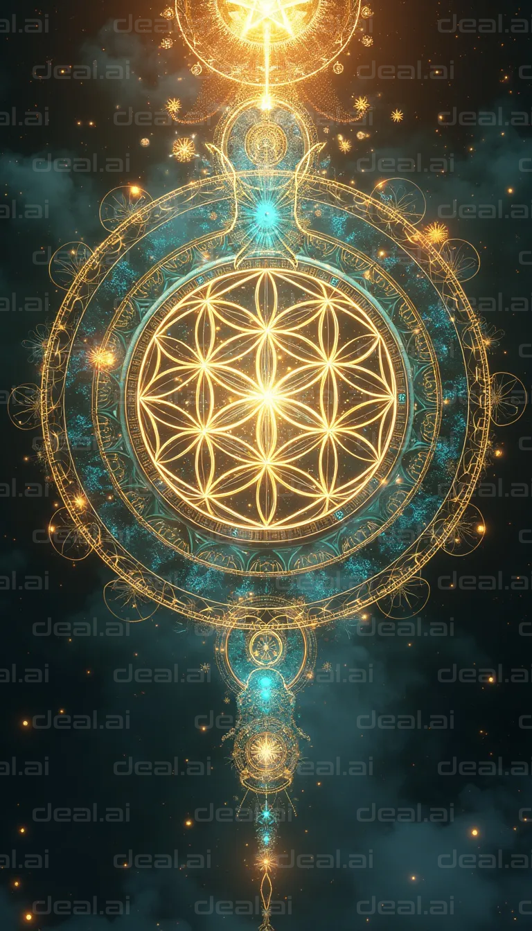 "Celestial Geometric Mandala"