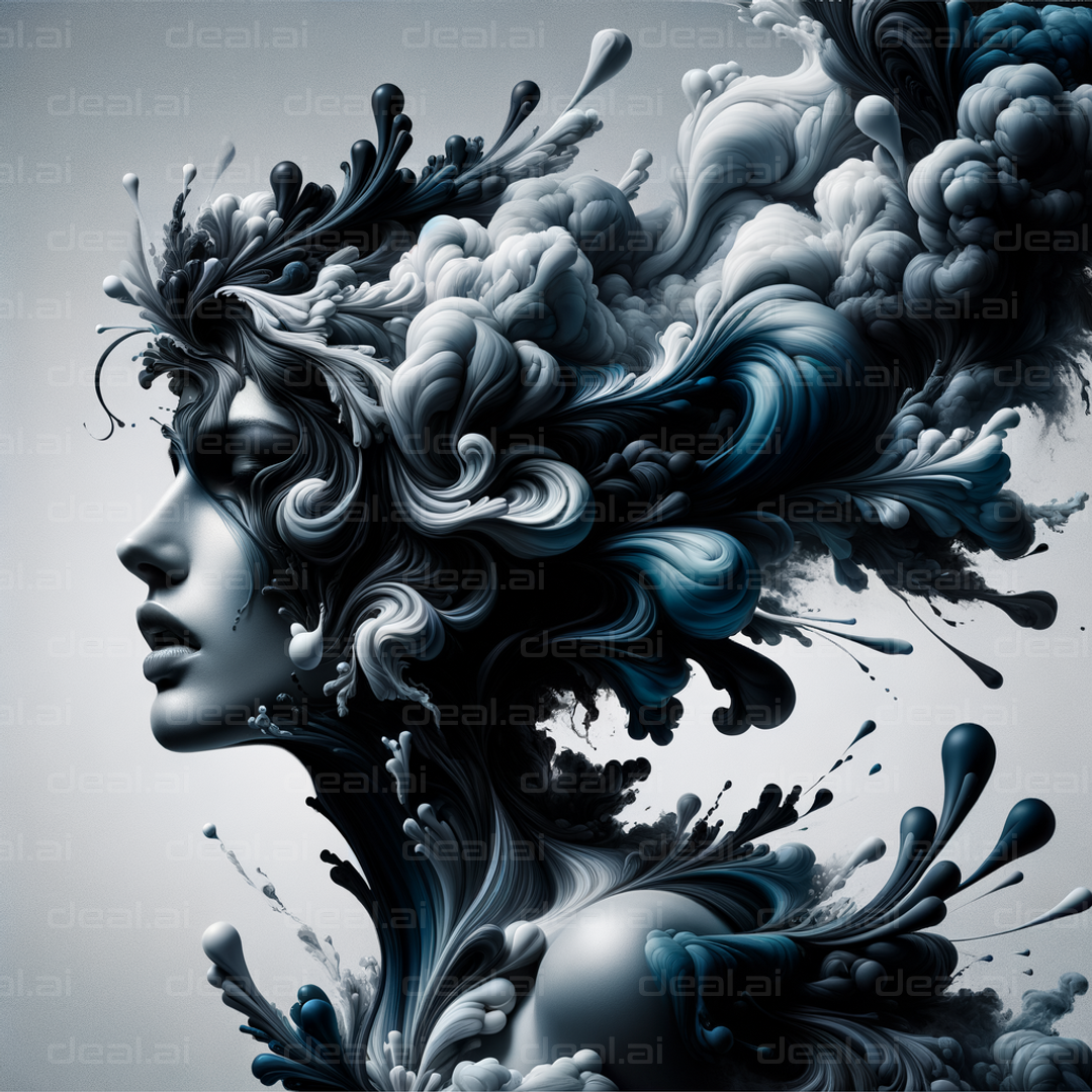 "Fluid Dreamscape Portrait"