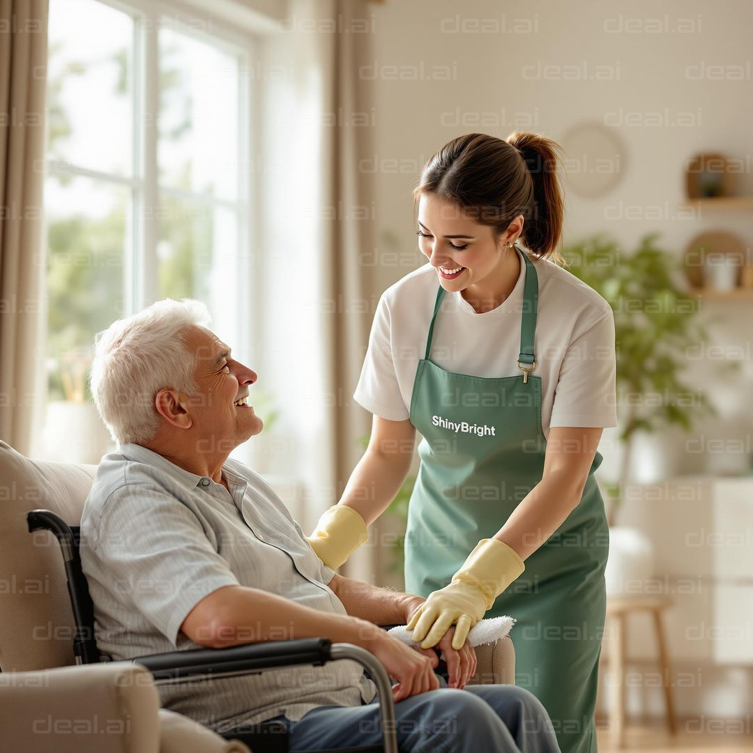 "Caregiver Helping Elderly Man"