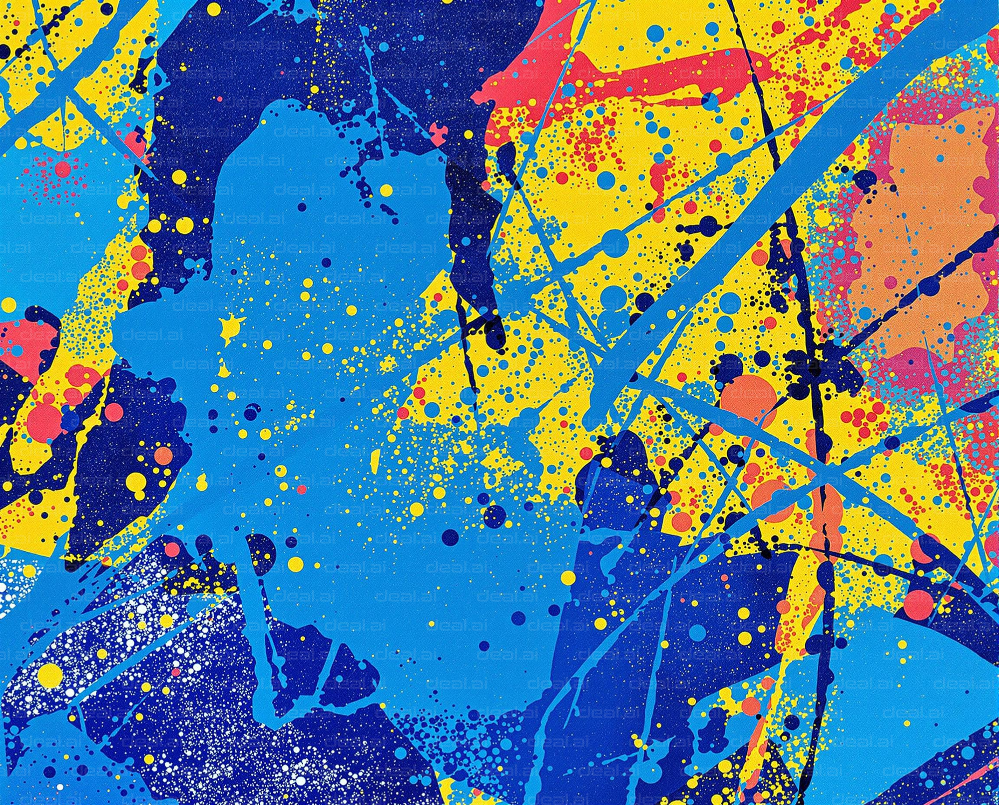 Vibrant Abstract Paint Splatter