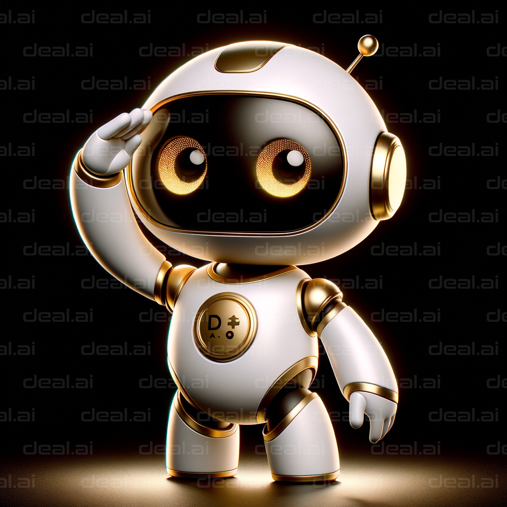 Saluting Robot with Big Shiny Eyes