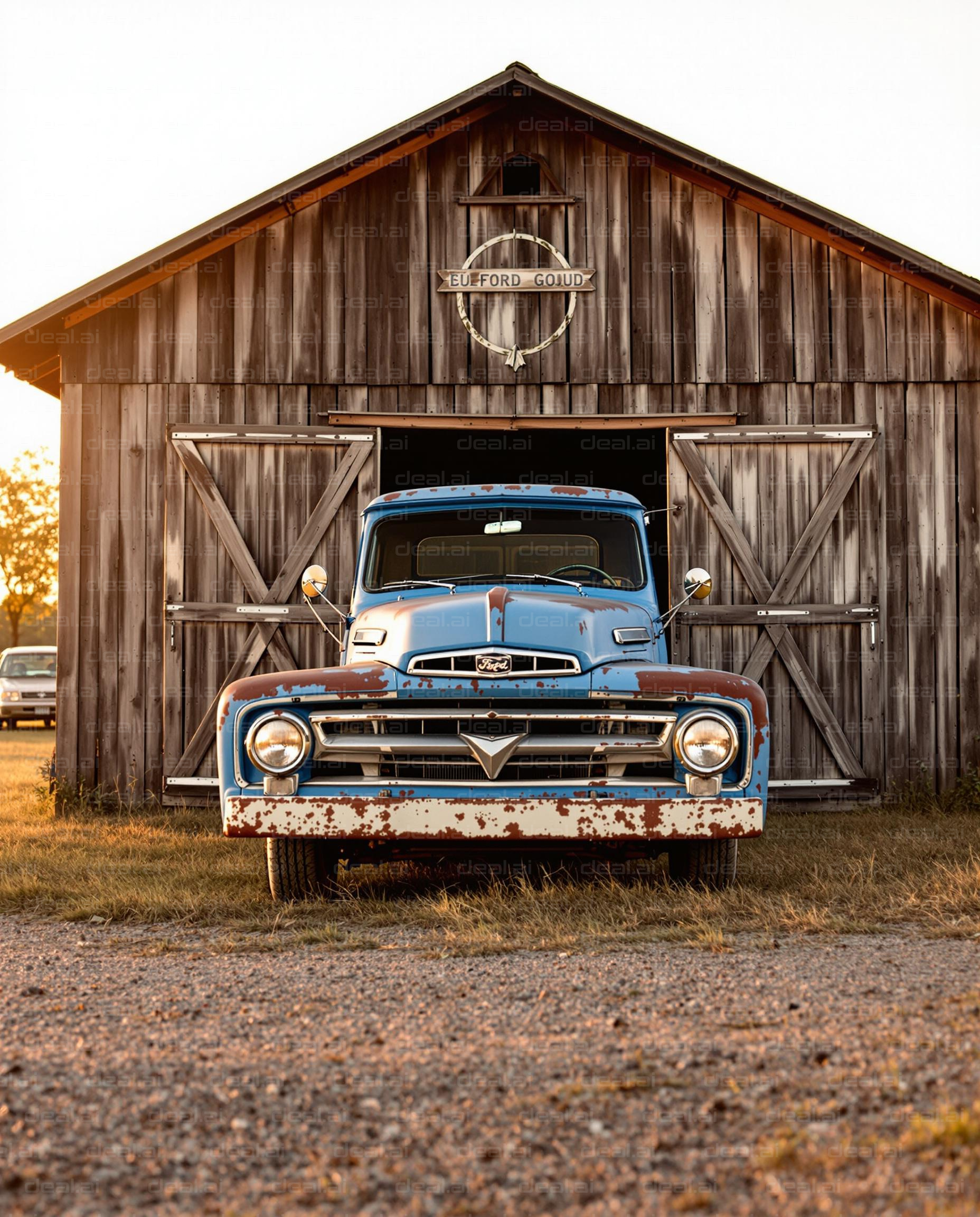 Vintage Truck by Rustic Barn