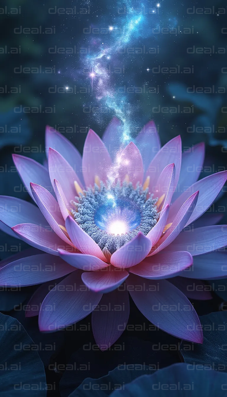 "Galactic Bloom: Cosmic Lotus"
