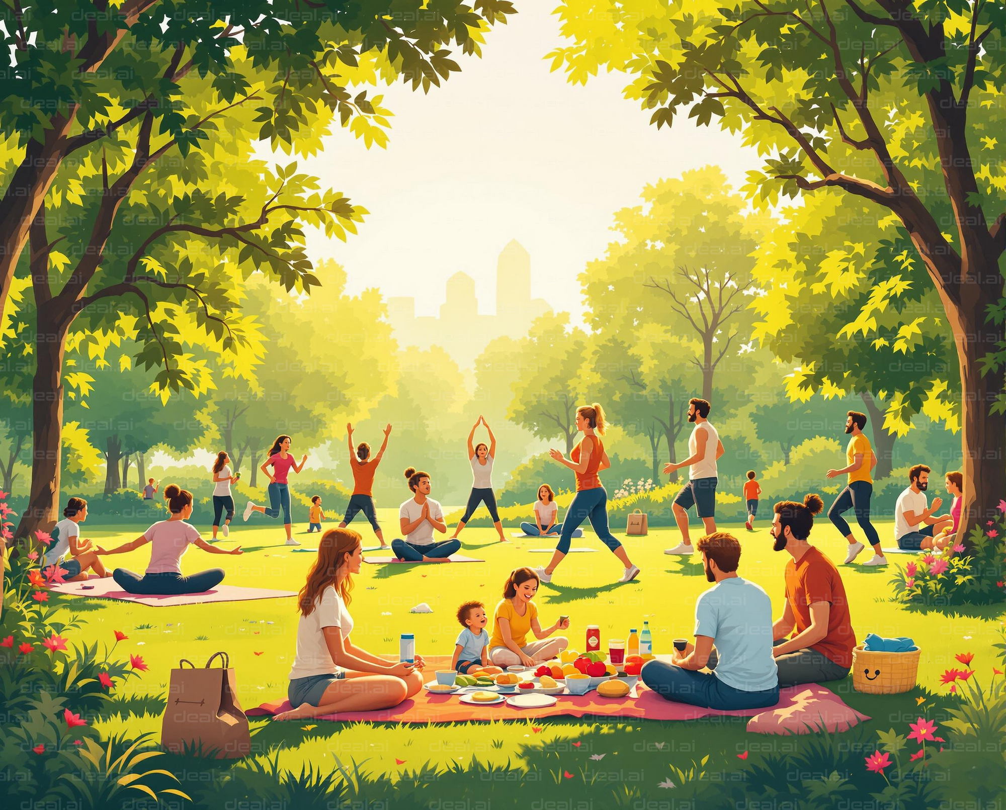 Sunny Park Day Picnic and Yoga