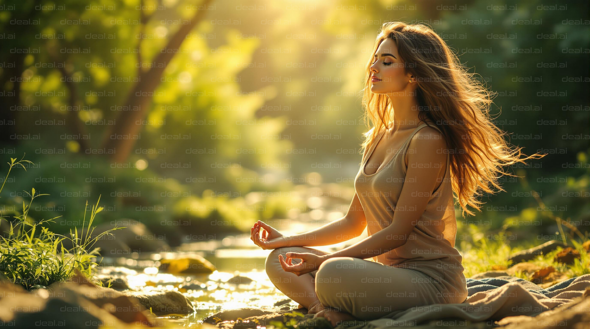 Tranquil Forest Meditation Scene