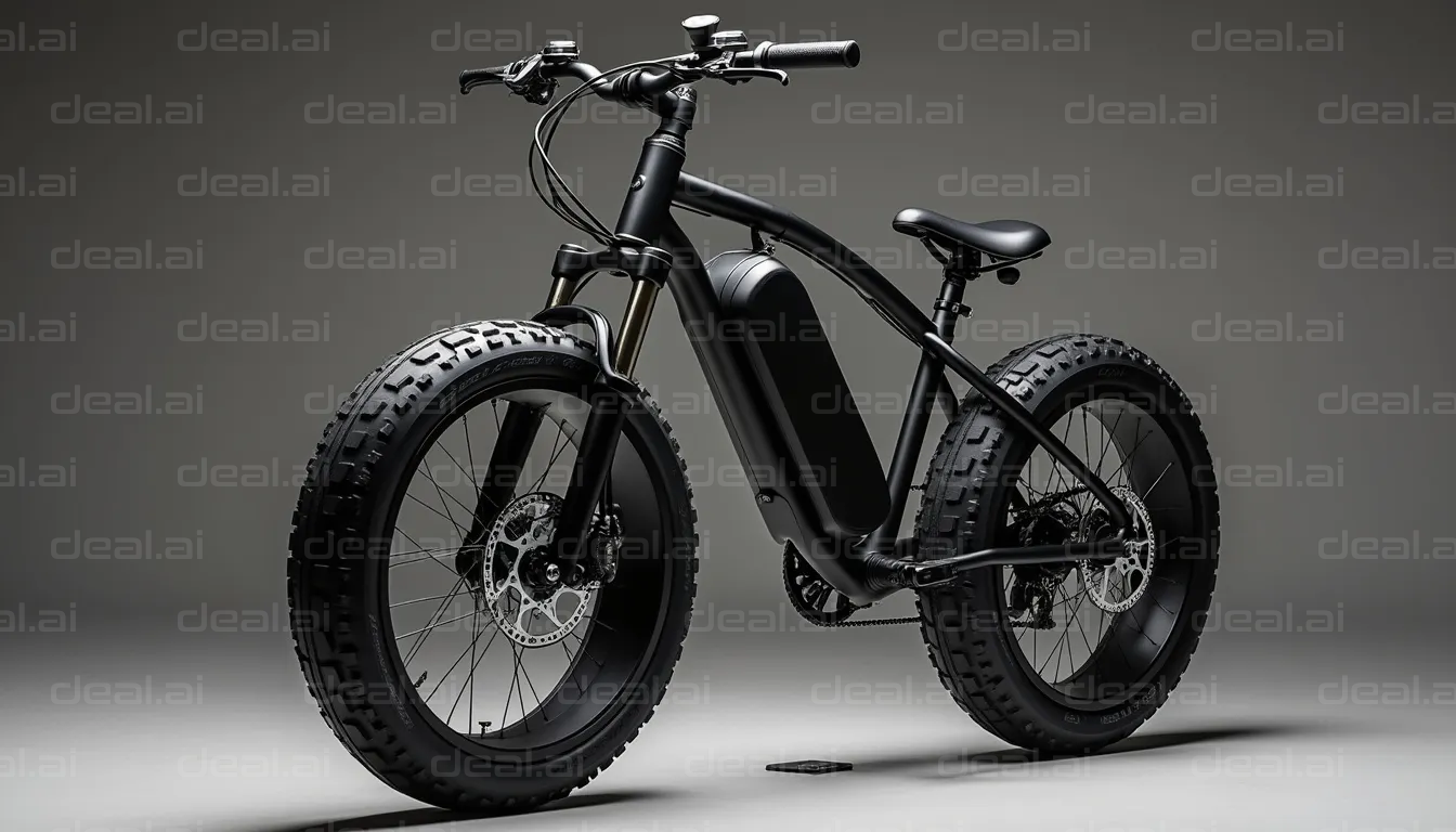 Sleek Black Fat-Tire Electric Bike