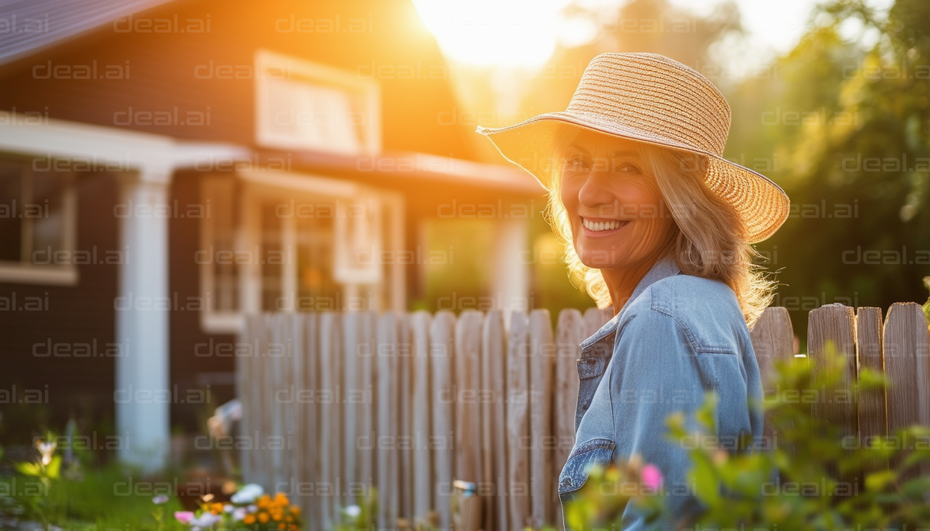 Woman Enjoying a Sunny Day Outdoors