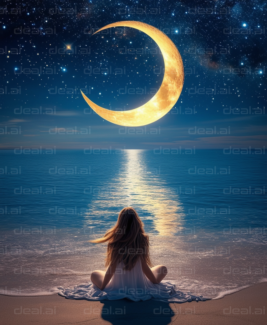 Moonlit Serenity by the Sea