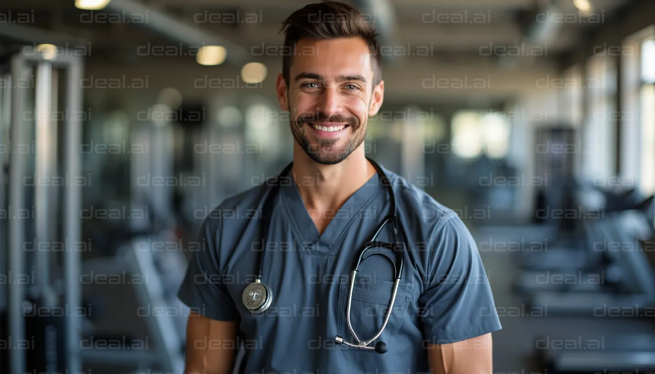 Smiling Doctor at the Gym