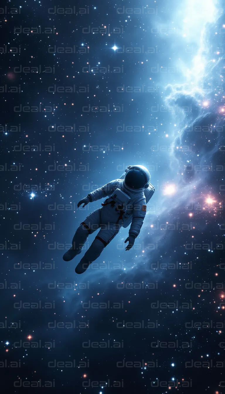 Astronaut in Cosmic Drift