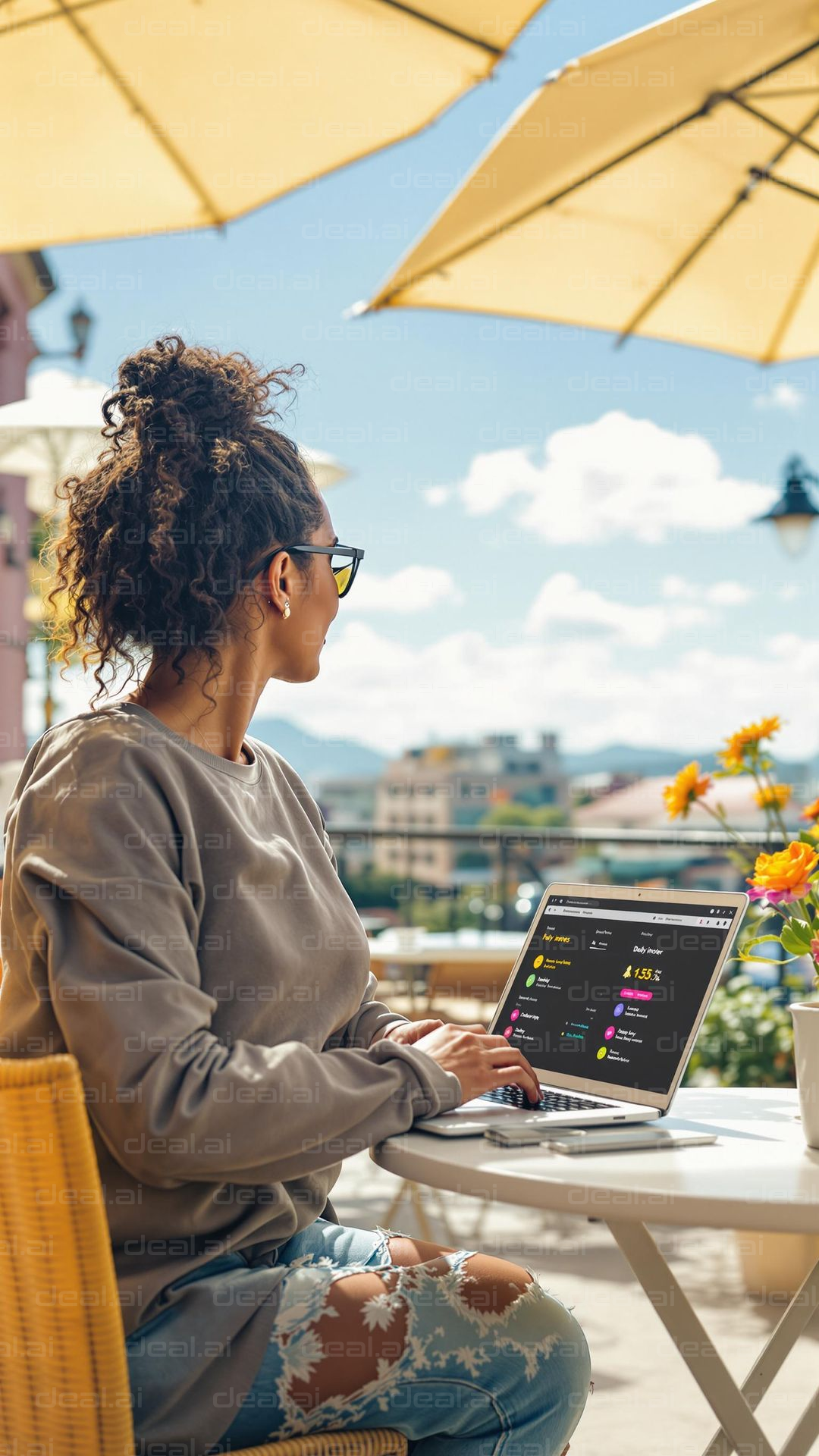 Sunny Outdoor Workspace Bliss