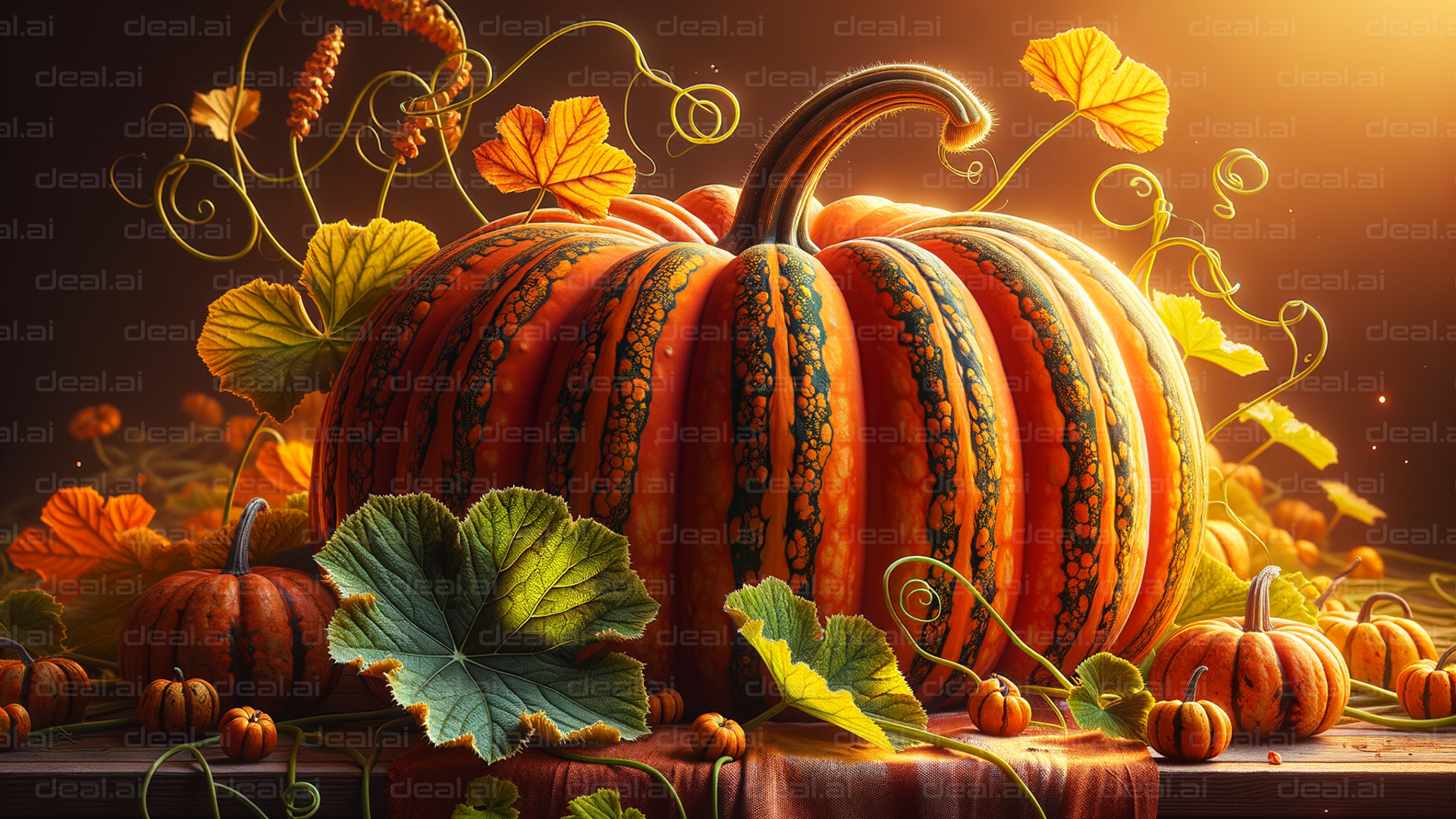 "Autumn Harvest: Vibrant Pumpkins"