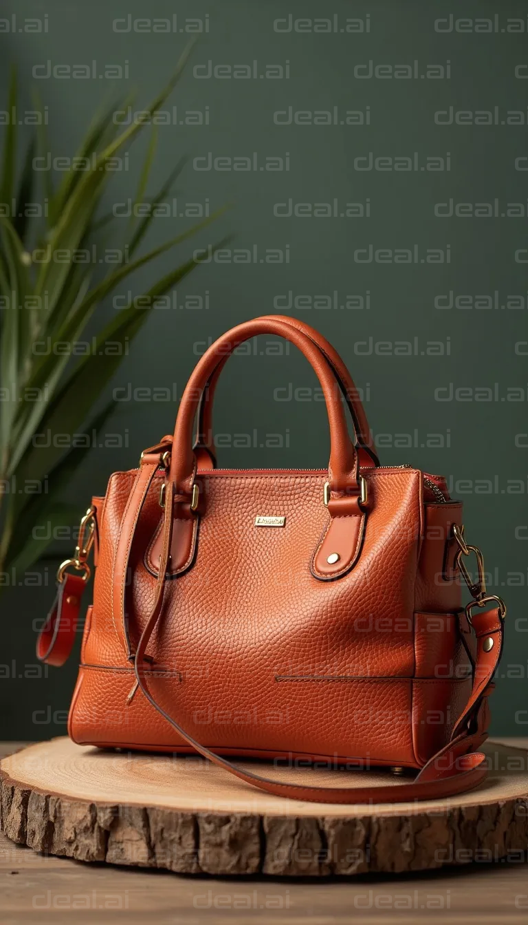 Elegant Leather Handbag on Display