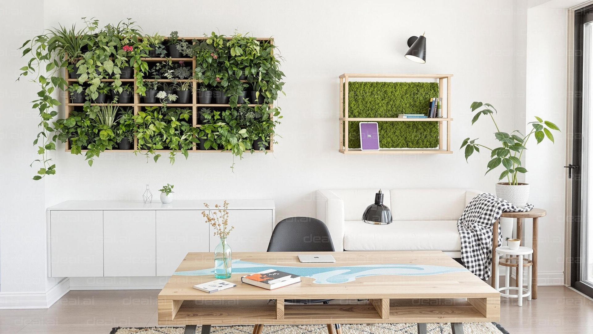 Stylish Indoor Green Workspace