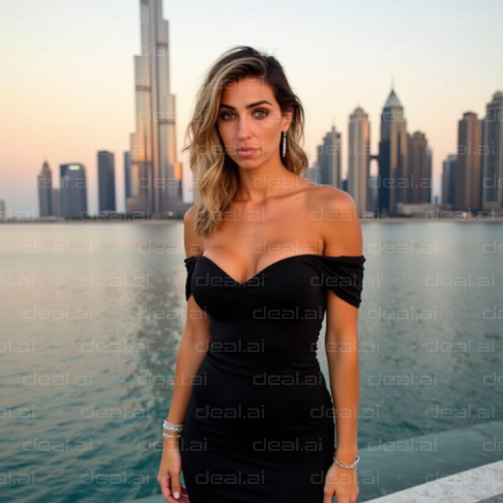 "Chic Evening in the Cityscape"