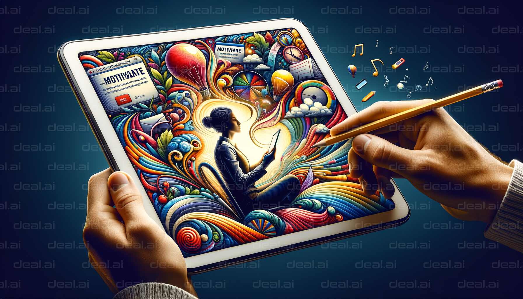 "Creative Digital Art on Tablet"