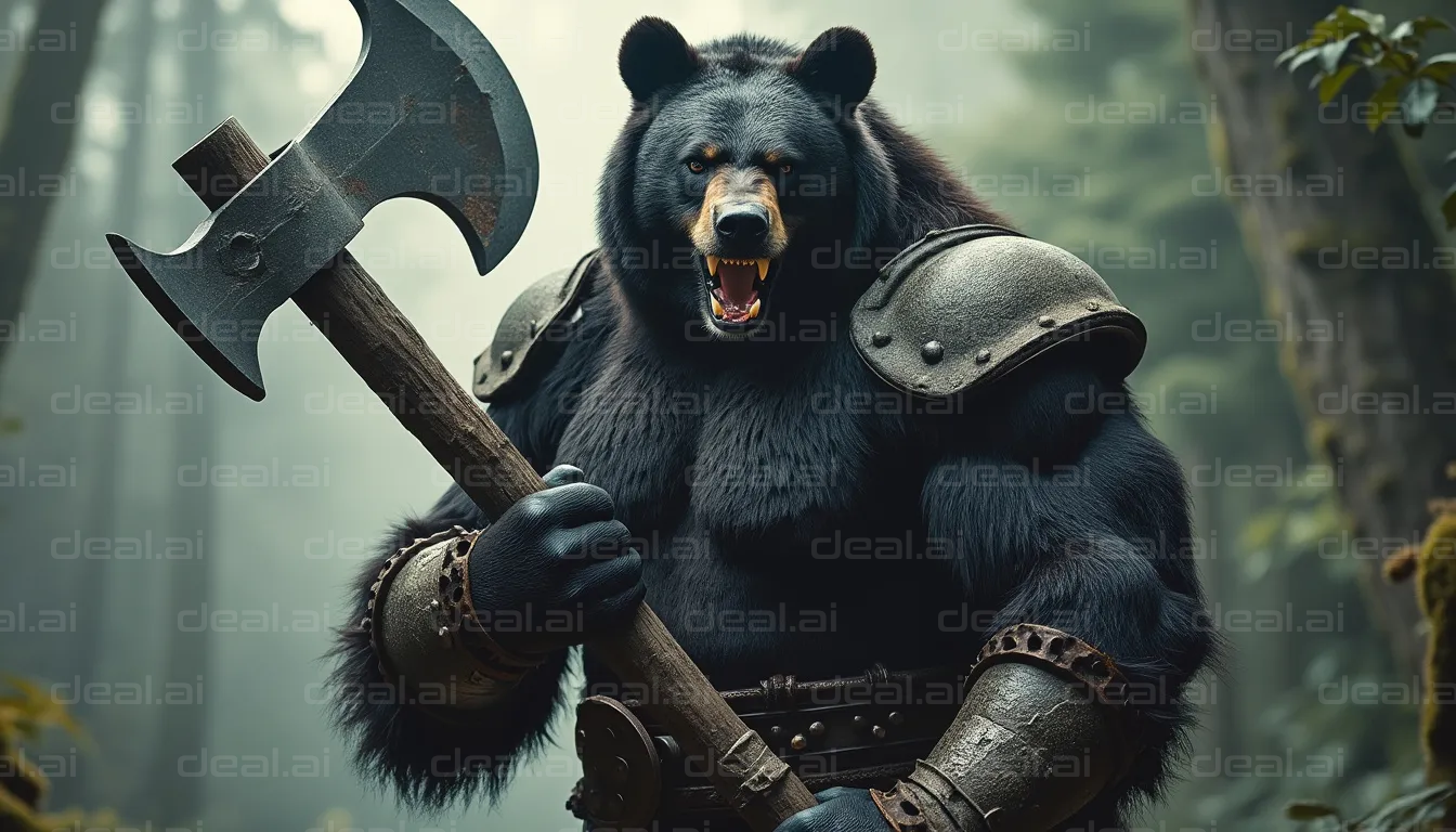 Warrior Bear in the Forest