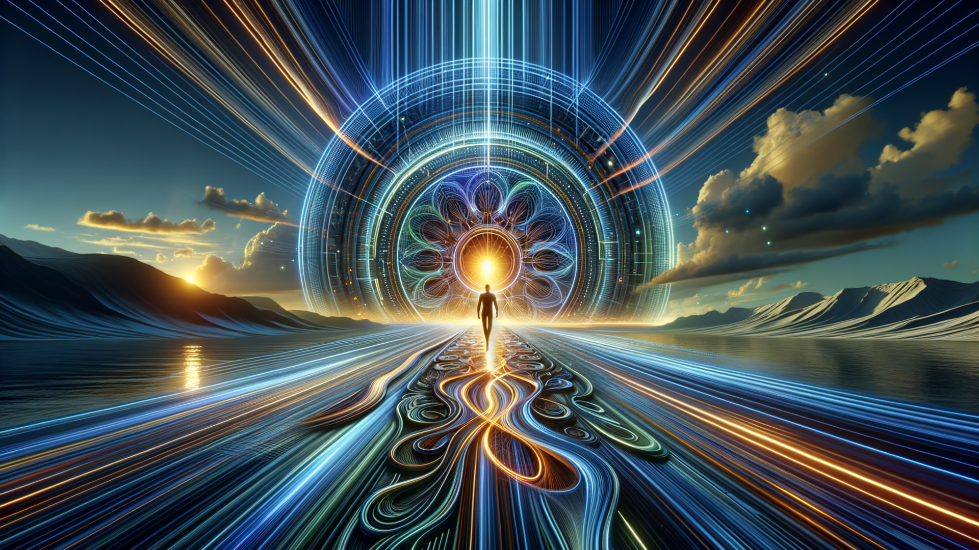 "Cosmic Journey to the Portal of Light"