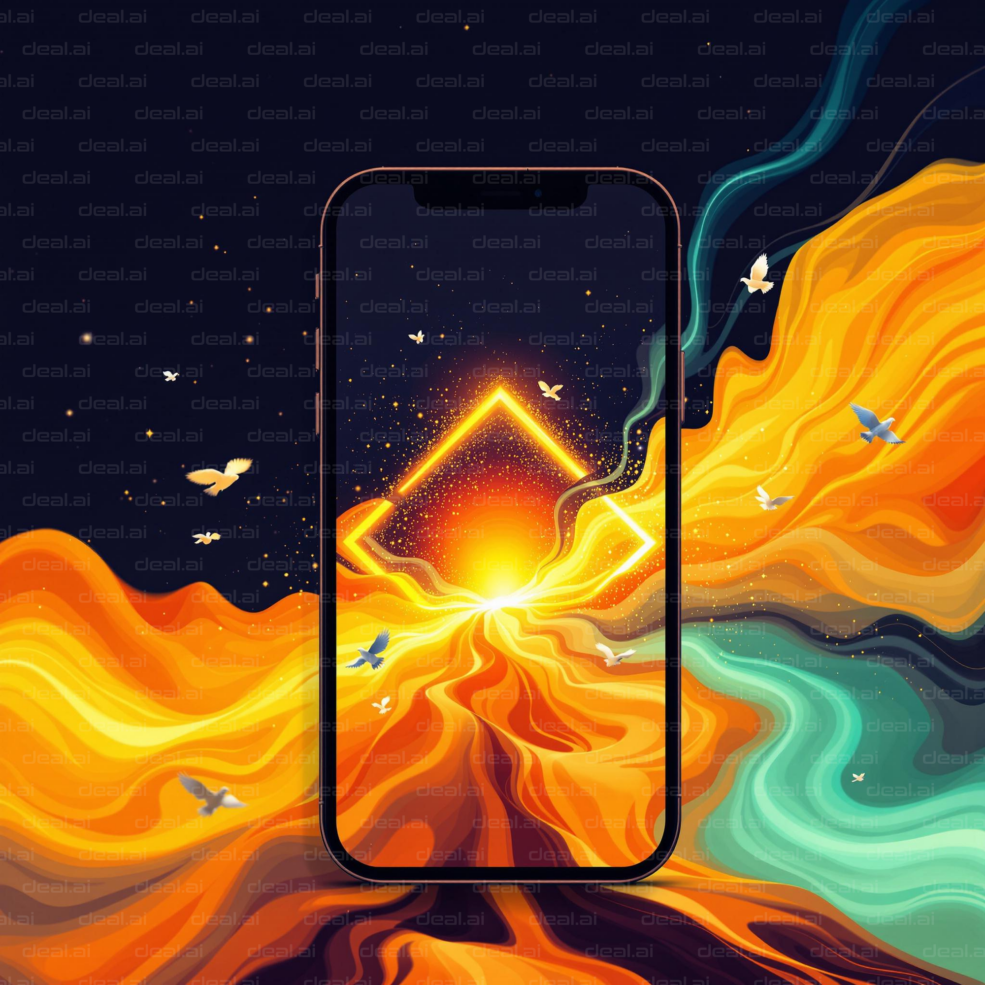 "Digital Sunrise Artistry"